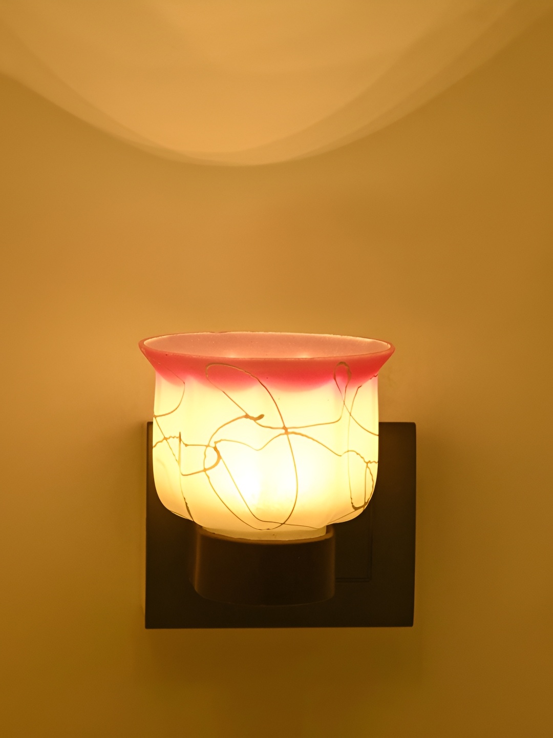 

Afast Pink & Brown Glass Contemporary Cylindrical Shaped Wall Lamp