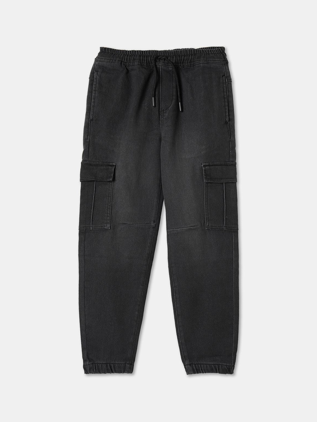 

R&B Boys Mid-Rise Joggers, Black