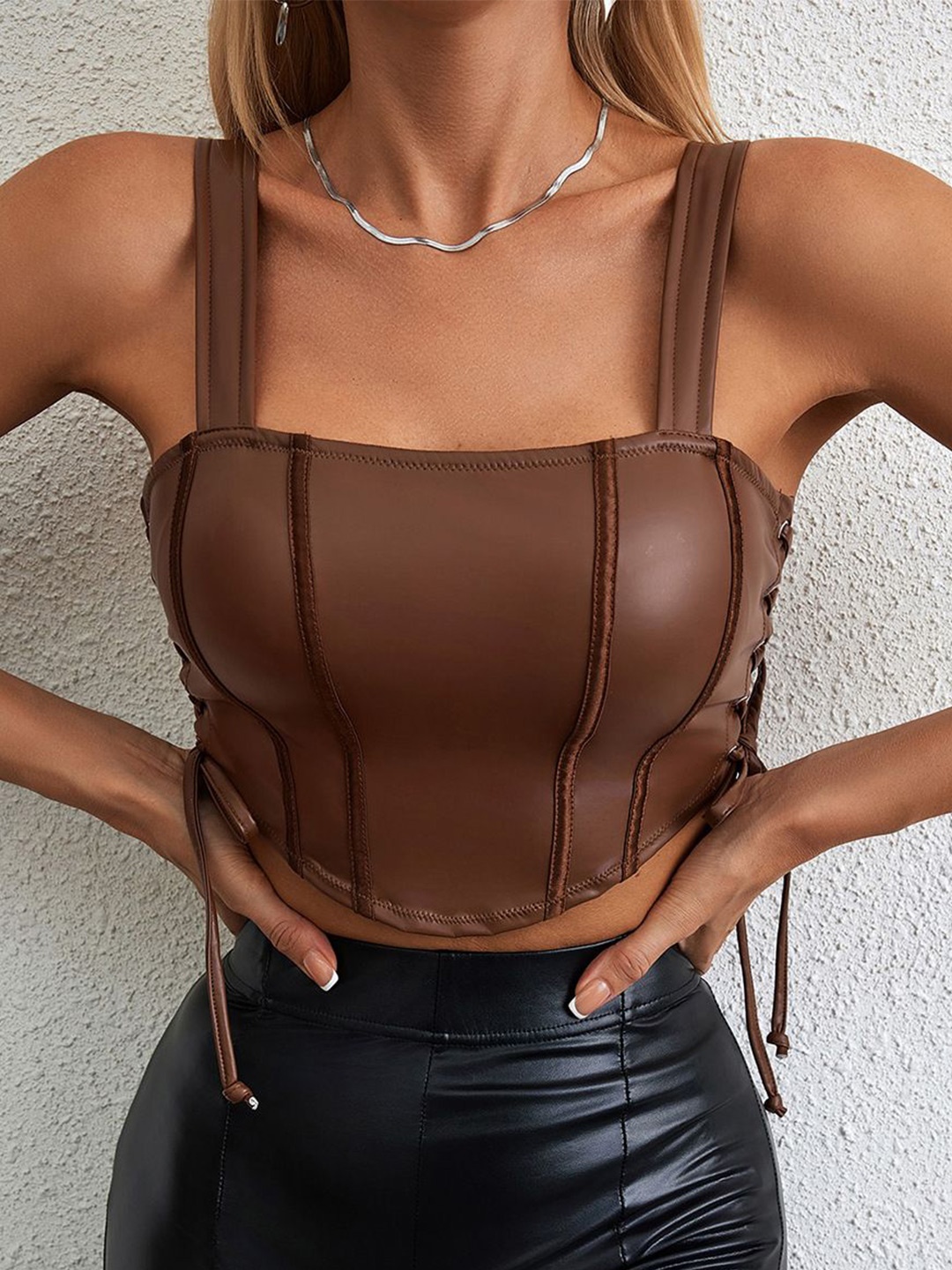 

StyleCast Tube Crop Top, Brown