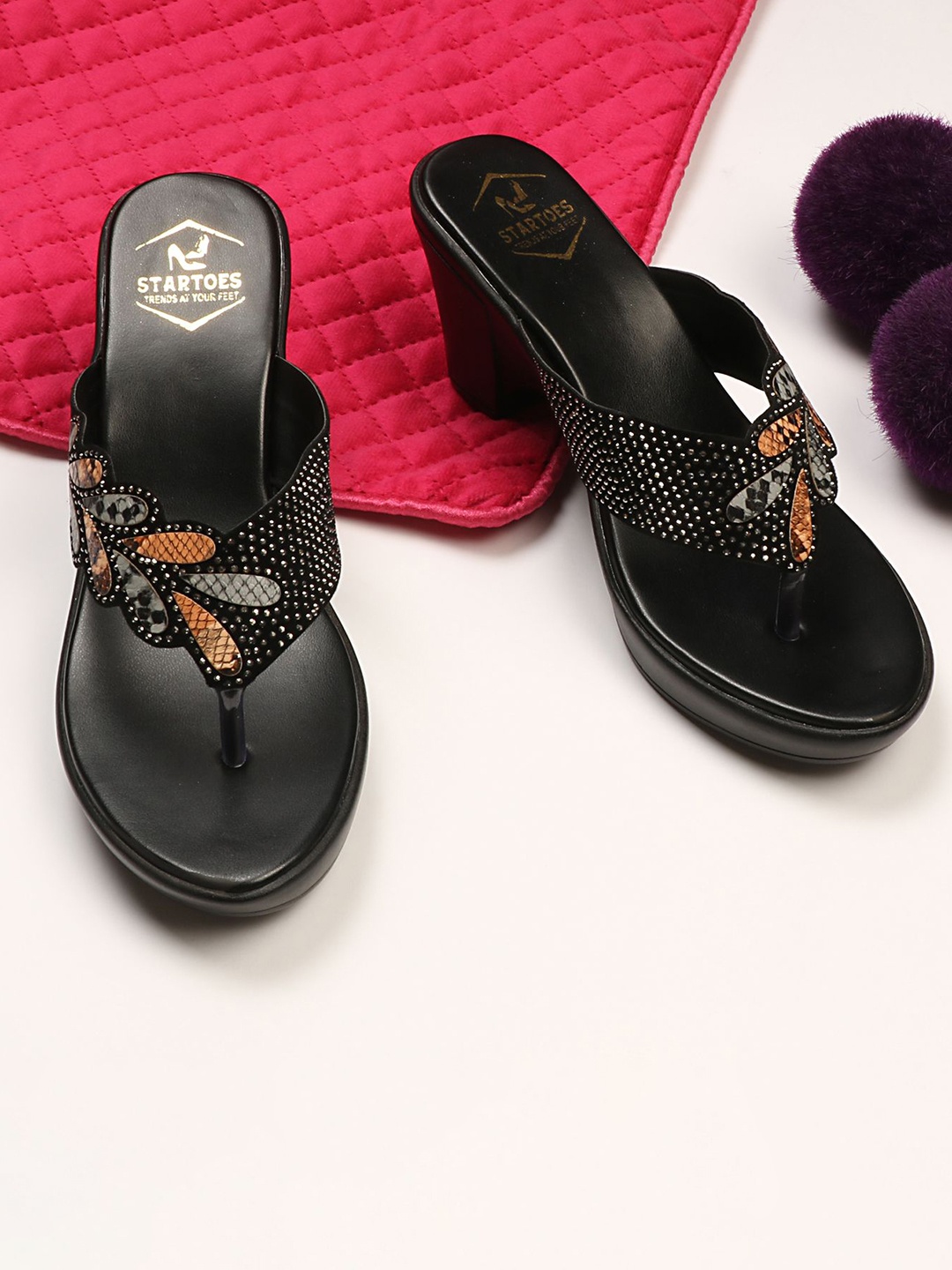 

STARTOES Work Platform Sandals, Black