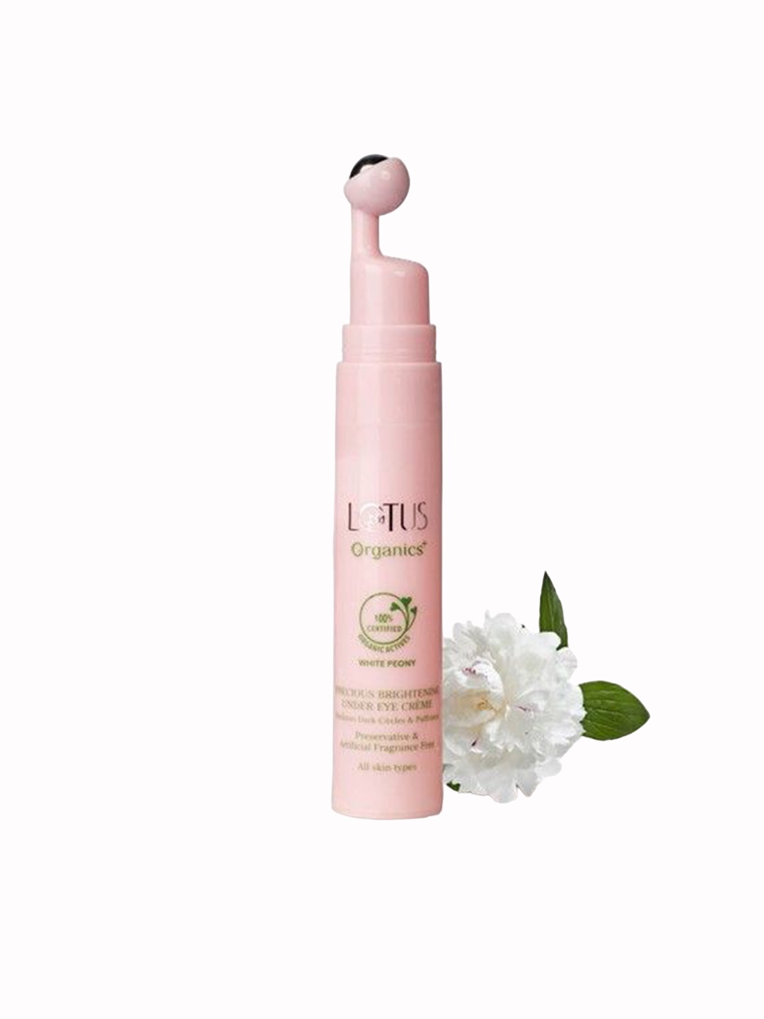 

Lotus Organics+ White Peony Precious Brightening Under Eye Cream Roll-On- 15 g, Pink