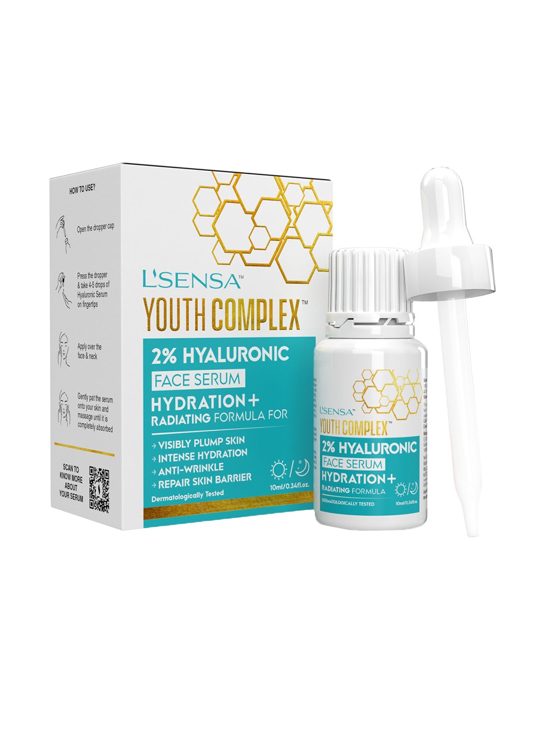 

L'SENSA Youth Complex 2% Hyaluronic Face Serum - 10ml, White