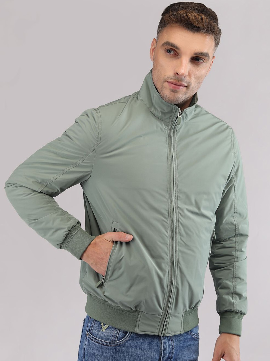 

LURE URBAN Men Outdoor Puffer Jacket, Green