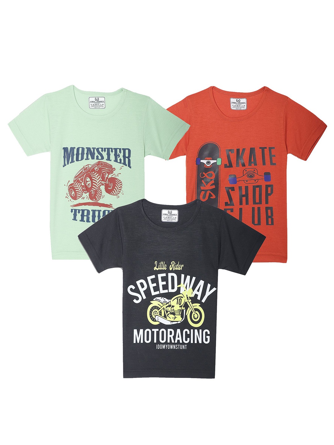

MACK JONNEY Kids 3 Printed Applique T-shirt, Multi