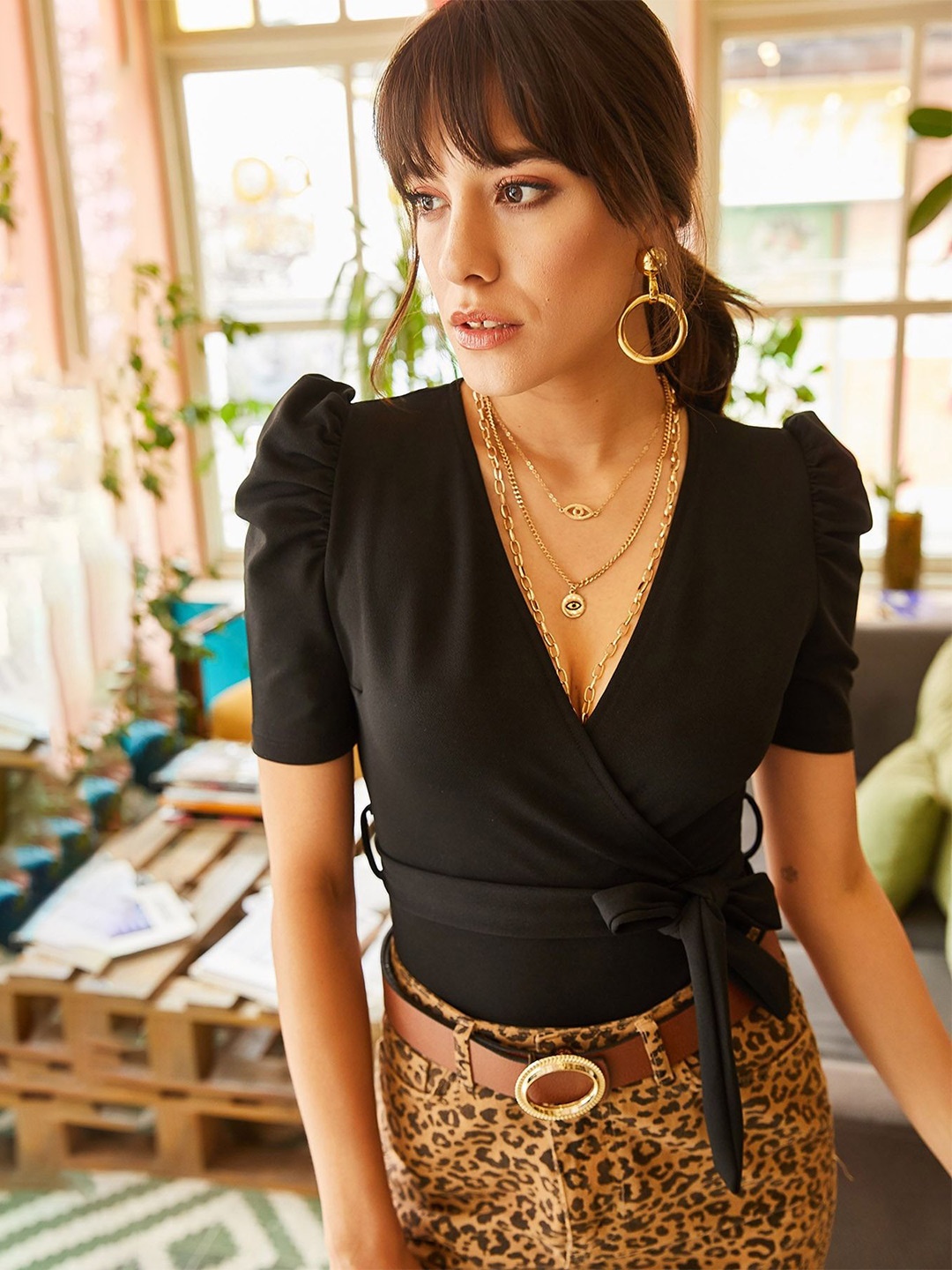 

Olalook Wrap Top, Na