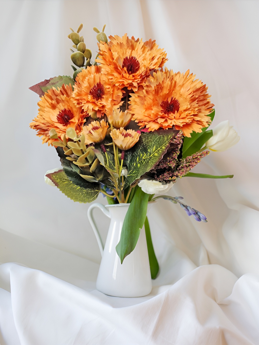 

ARTSY Beige & Green Gerbera Artificial Flower