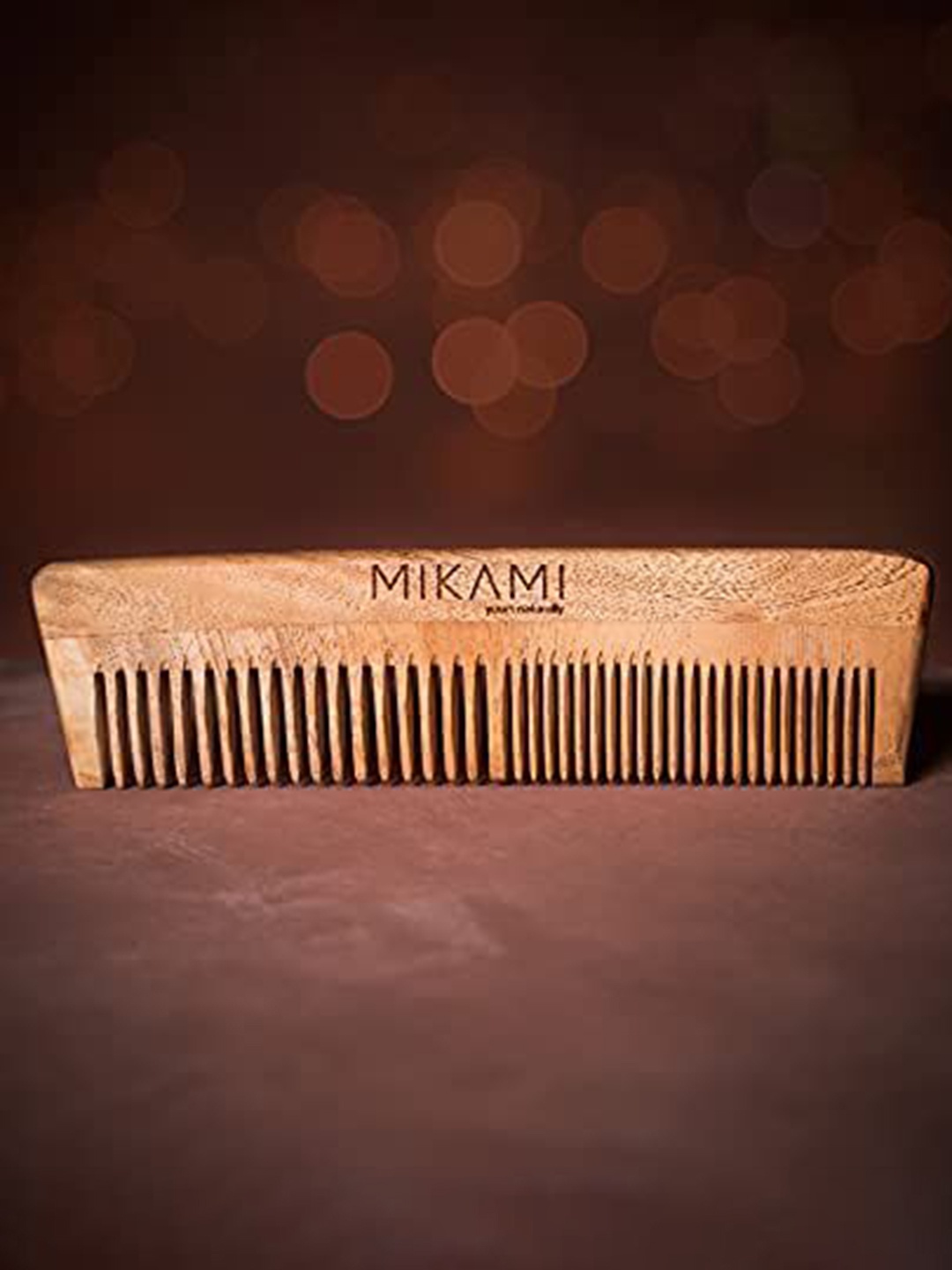 

MIKAMI Eco Friendly Neem Wooden Comb, Brown