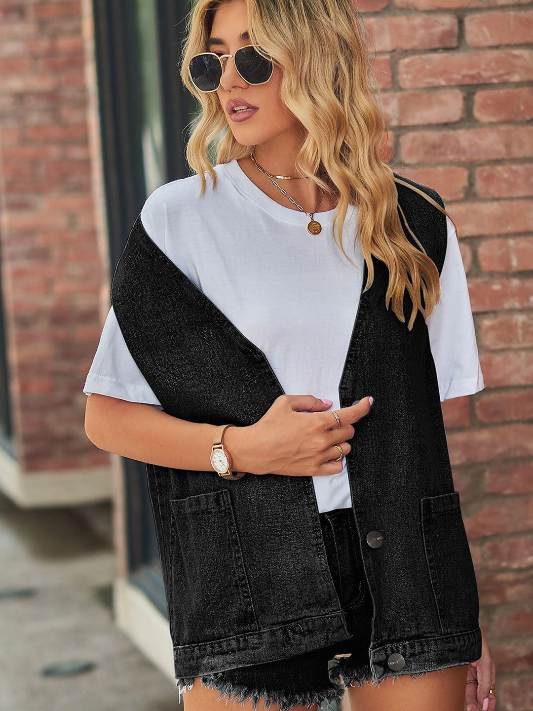 

StyleCast Women Open Front Jacket, Black