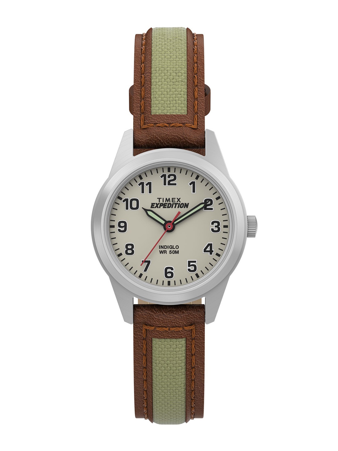 

Timex Women Brass Dial & Leather Straps Analogue Watch TW4B11900AP, White