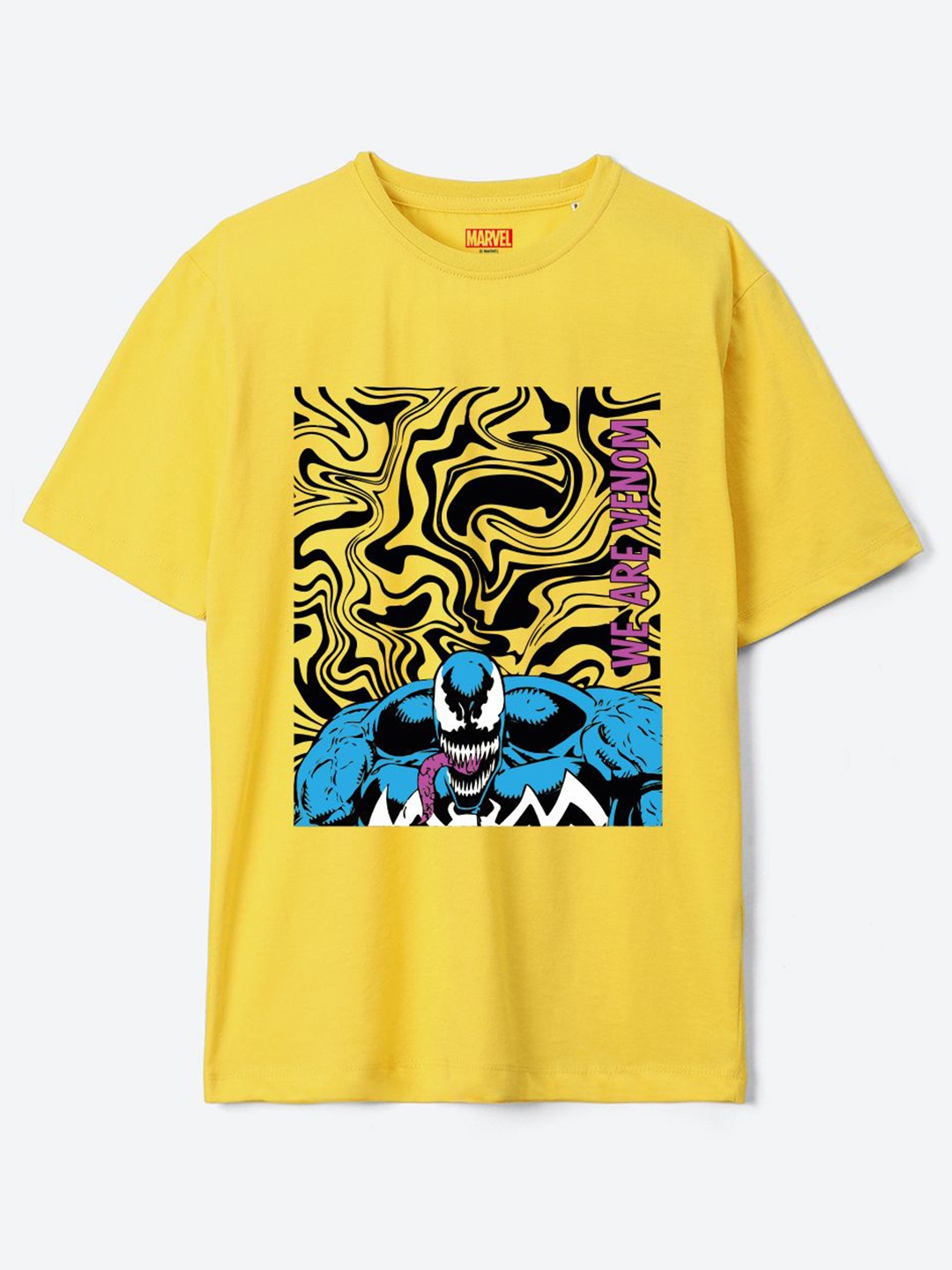 

YK Marvel Boys Printed Pure Cotton Applique T-shirt, Yellow