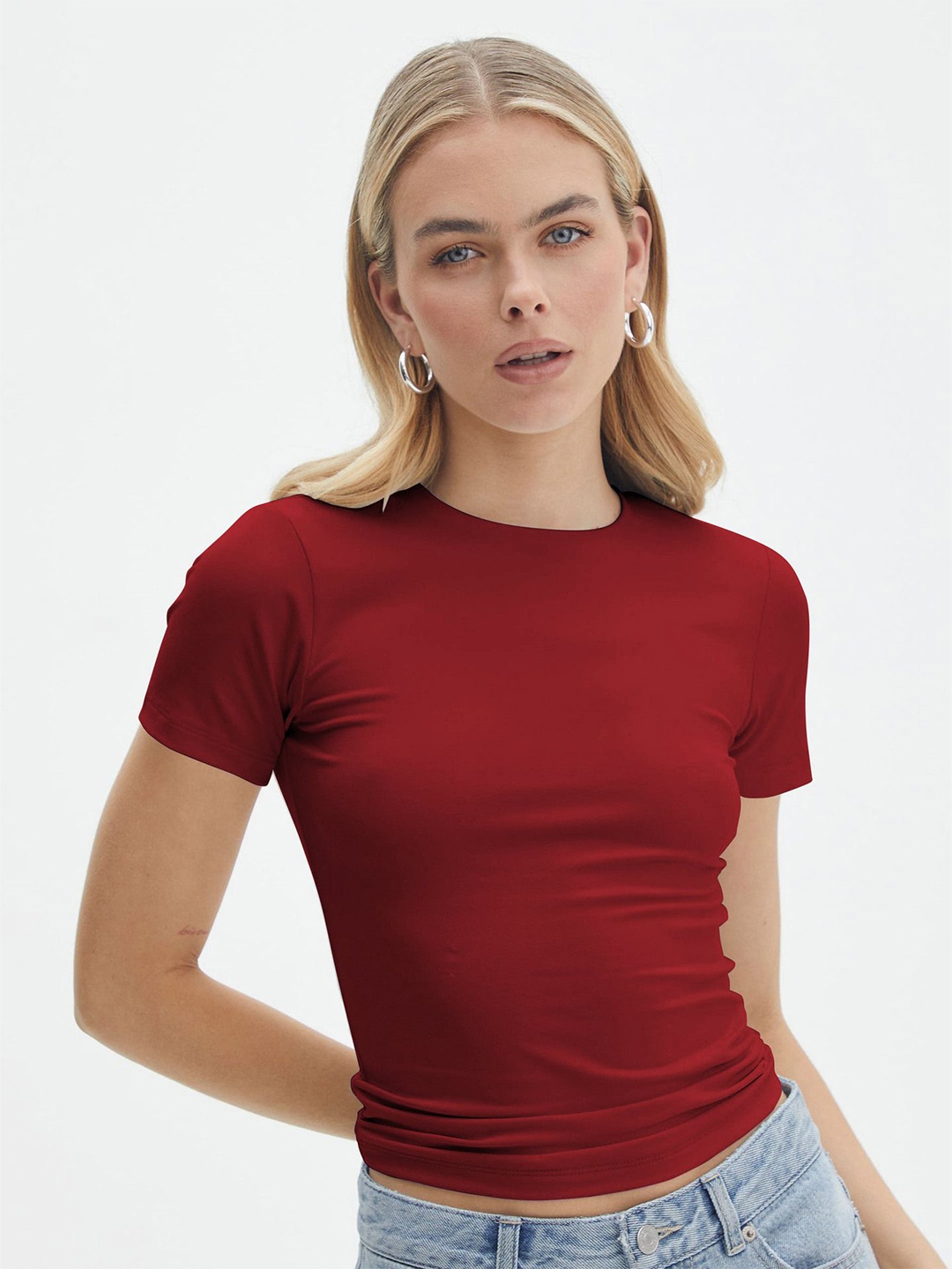 

HERE&NOW Styled Back Top, Red