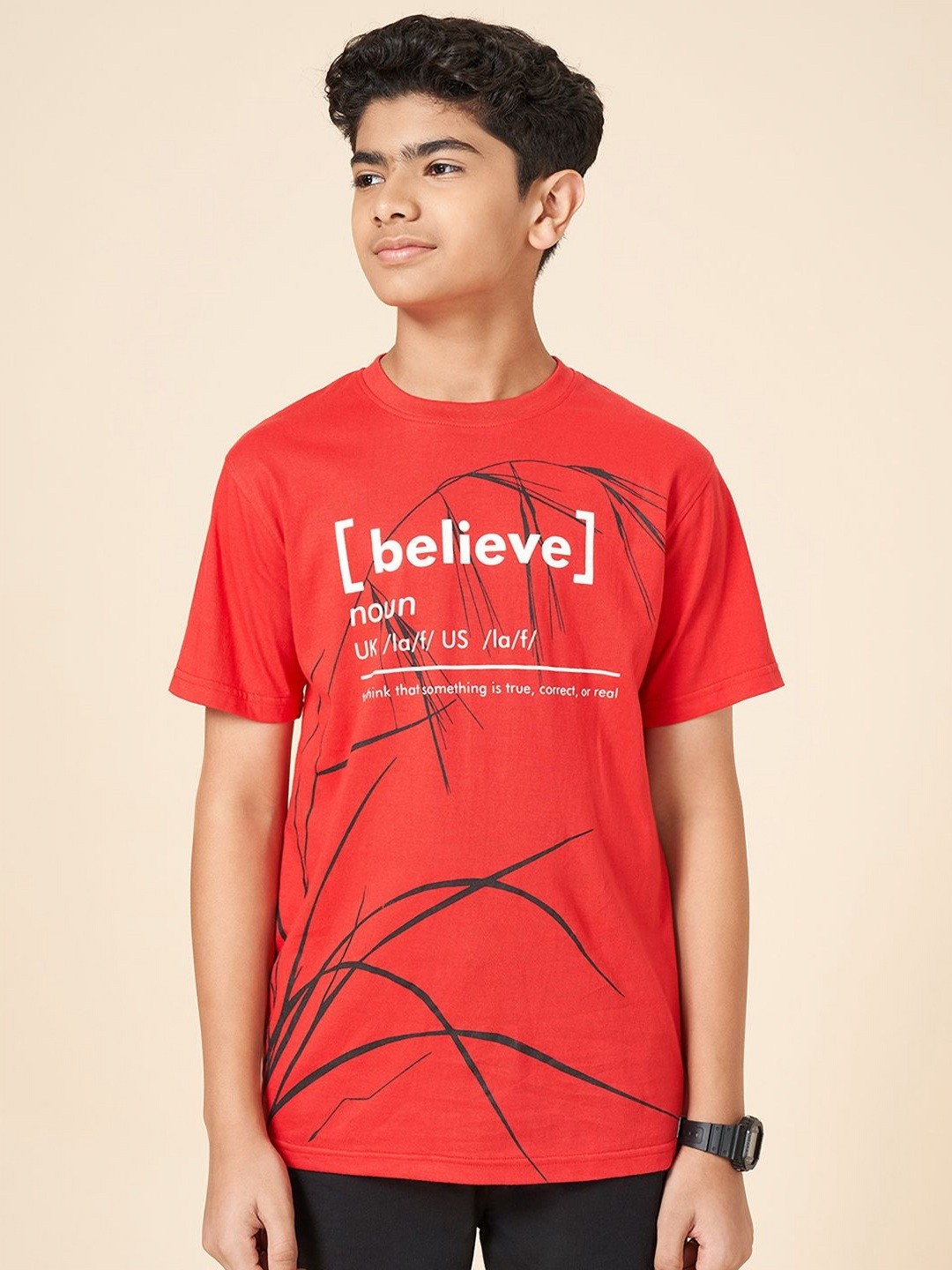 

Coolsters by Pantaloons Boys Typography Printed Pockets T-shirt, Red