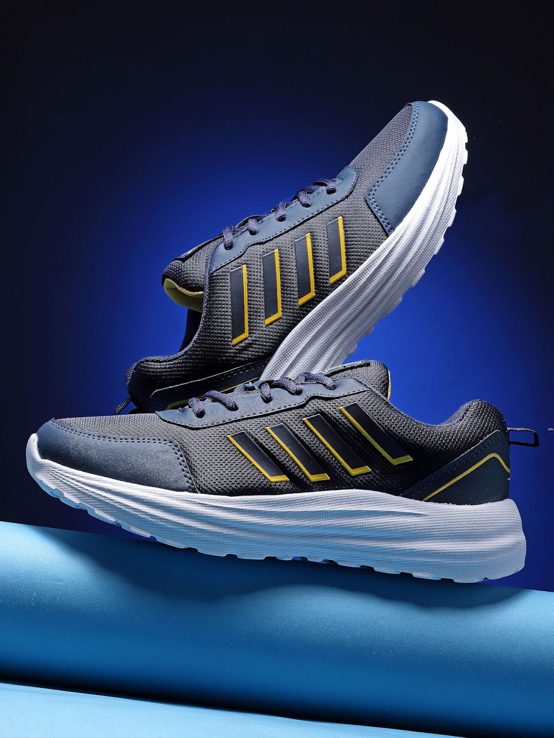 

ASIAN TERMINATOR-04 Men Woven Design Sneakers, Navy blue