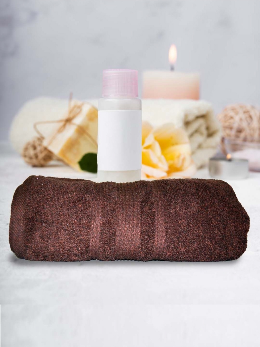 

Aura Brown Self Designed Cotton 500 GSM Bath Towel