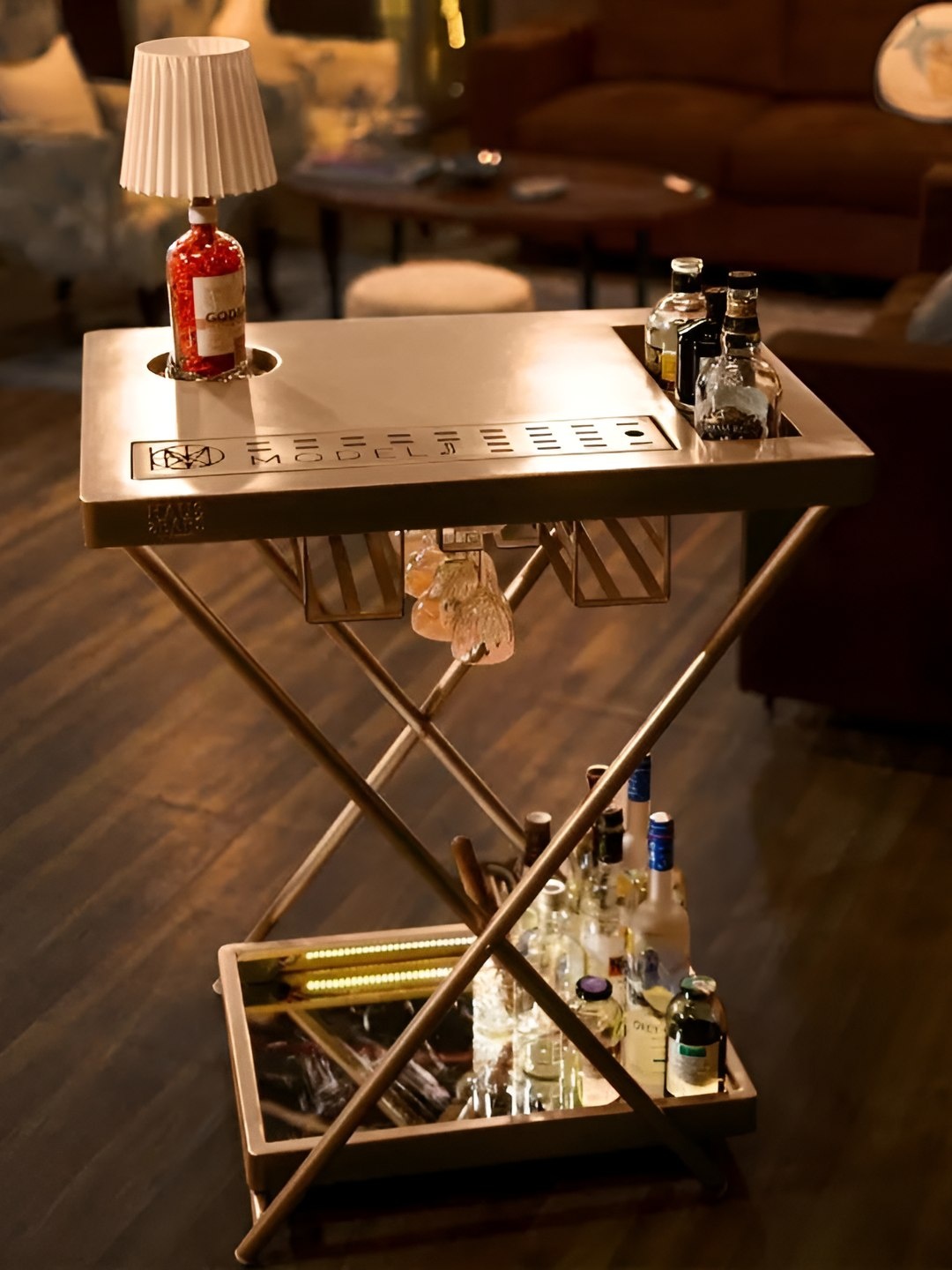 

Haus of Bars SpeedX Model J Portable Bar Table, Beige