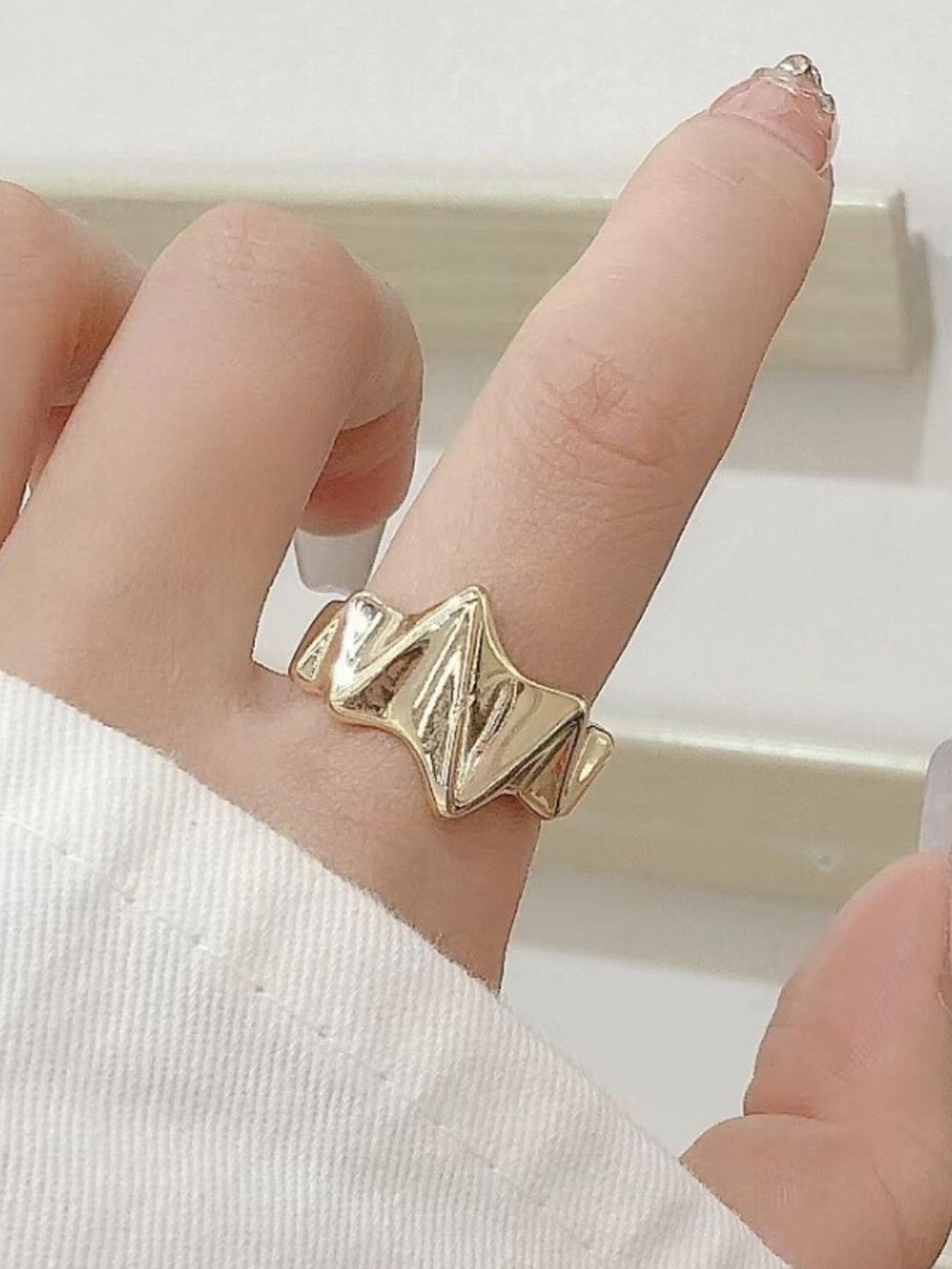 

SALTY Got Edgy 14K Gold-Plated Finger Ring