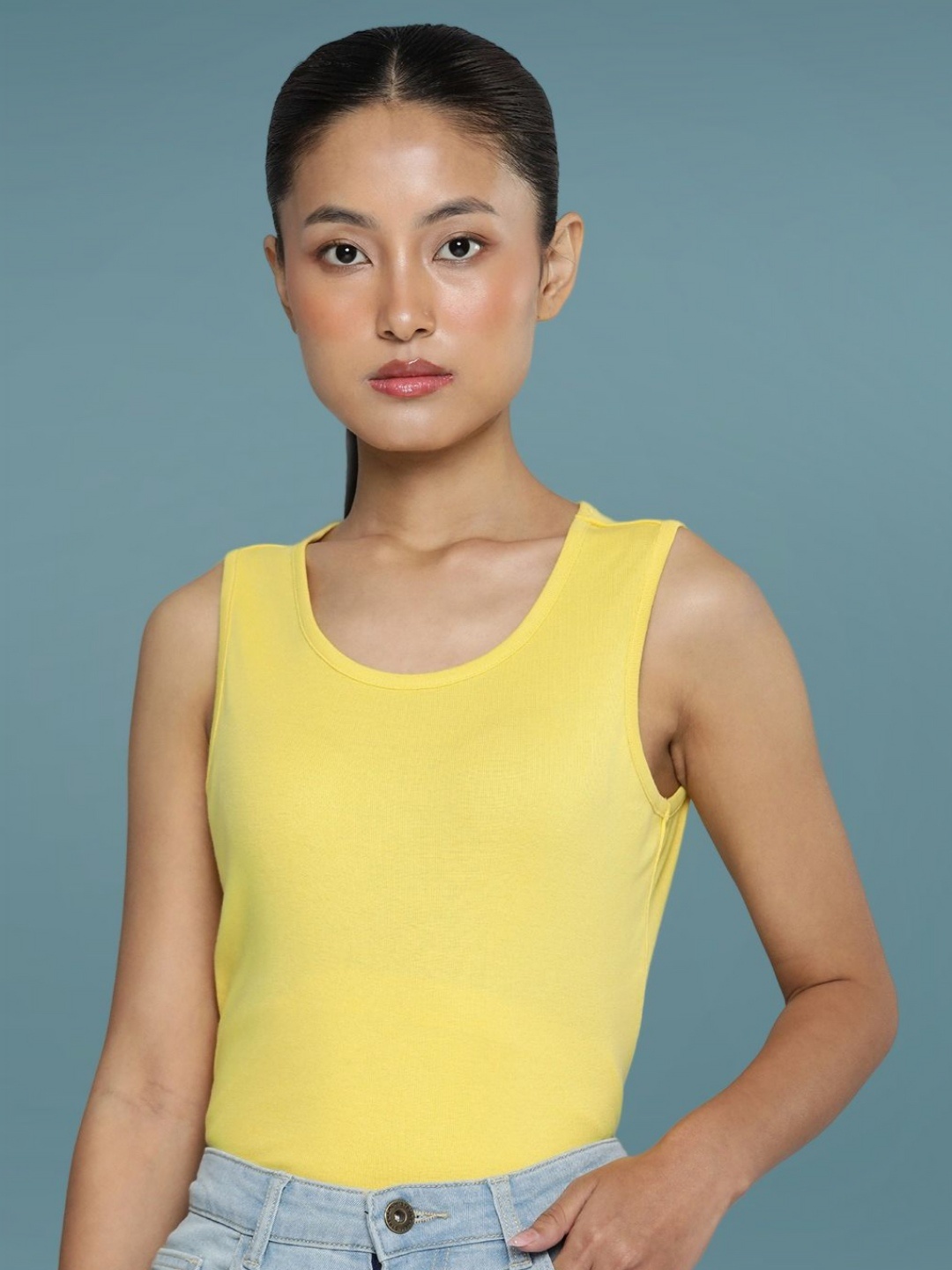 

DressBerry Women Slim Fit T-shirt, Yellow