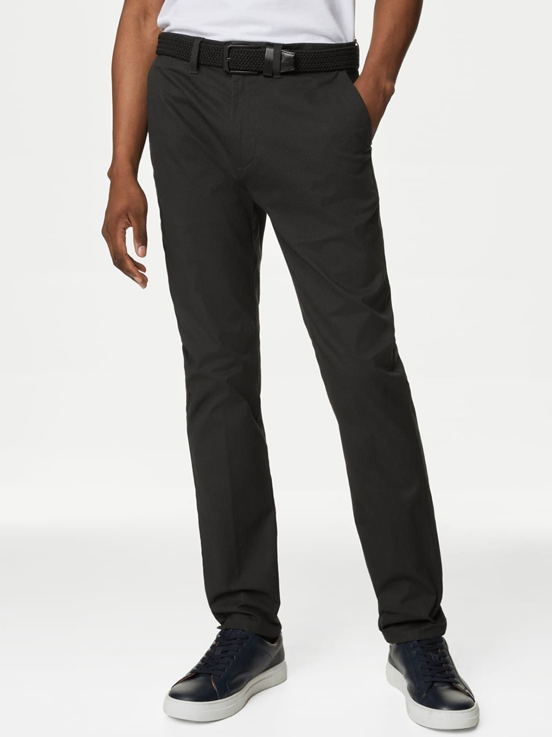 

Marks & Spencer Men Slim Fit Trousers, Grey