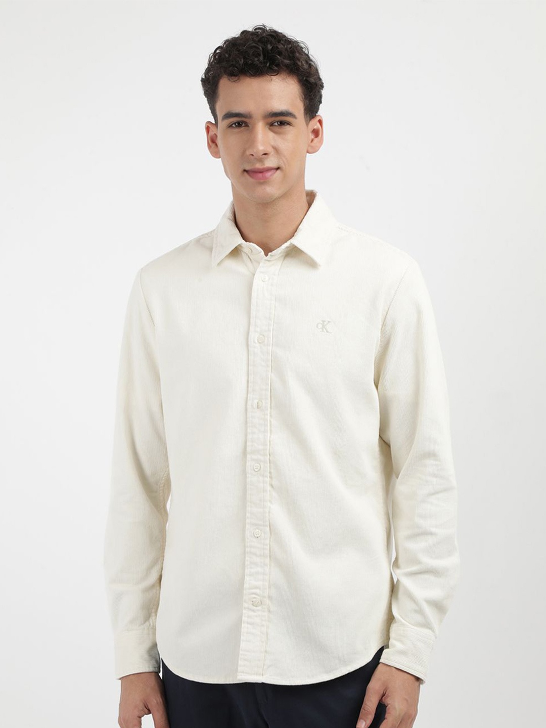 

Calvin Klein Jeans Men Opaque Casual Shirt, Off white
