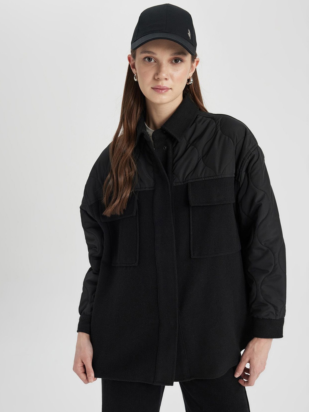 

DeFacto Women Crop Tailored Jacket with Embroidered, Na