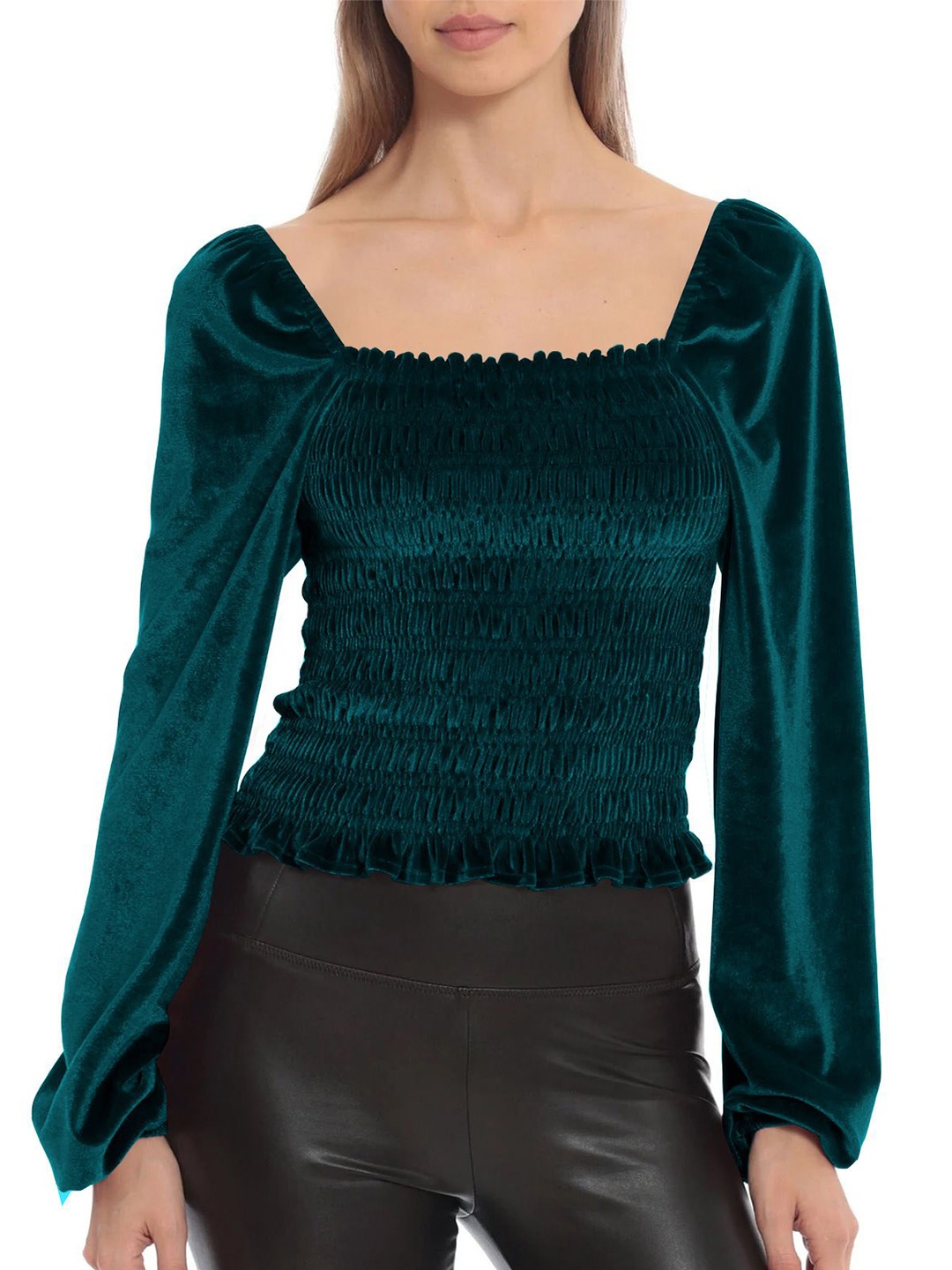 

HERE&NOW Bell Sleeve Top, Green