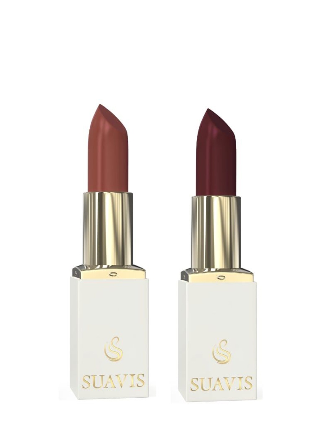 

SUAVIS Set Of 2 Matte Liquid Long Lasting Lipstick - 8gm - 101 - 112, Brown