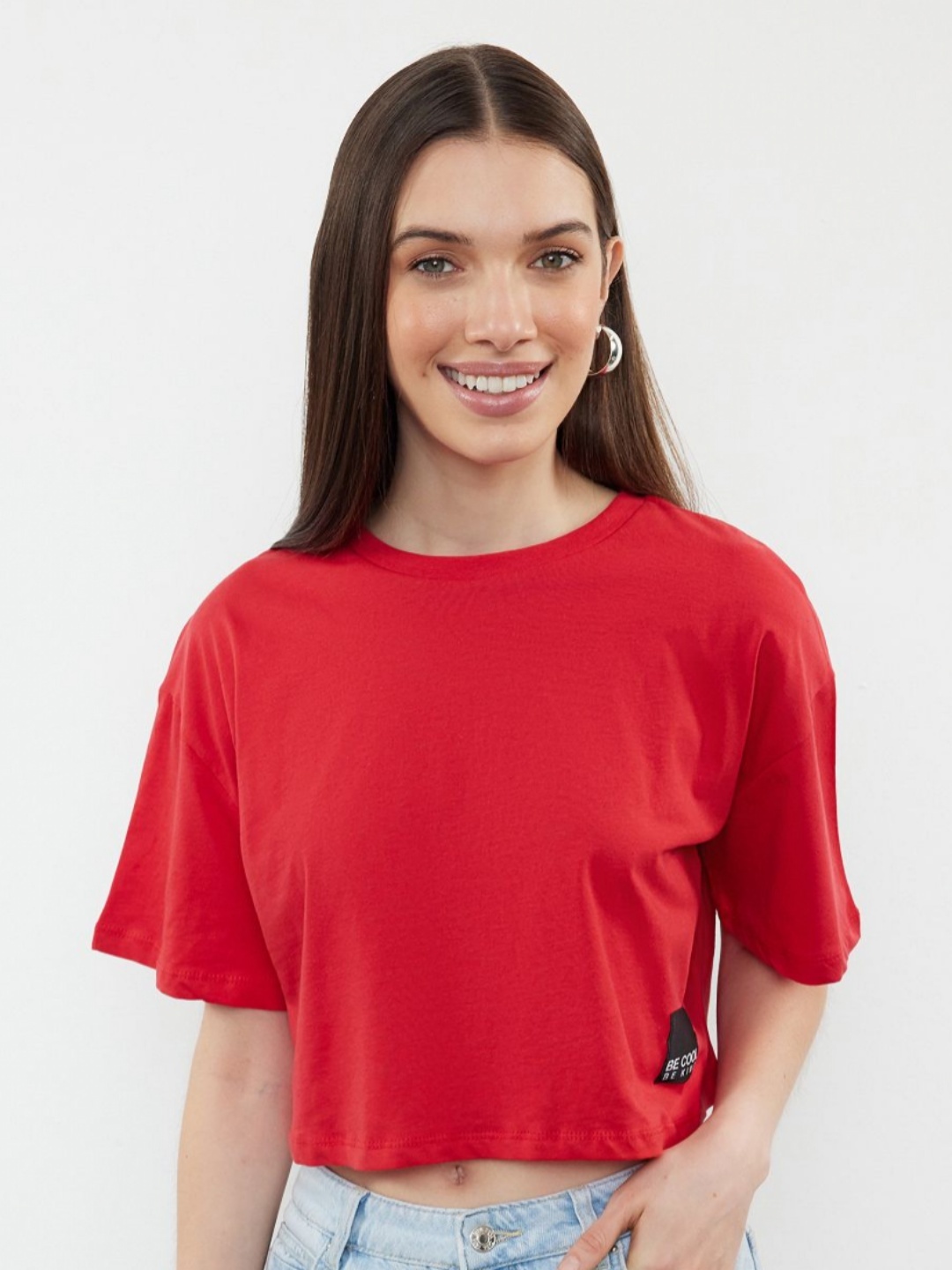 

Trendyol Women Extended Sleeves Pockets T-shirt, Na