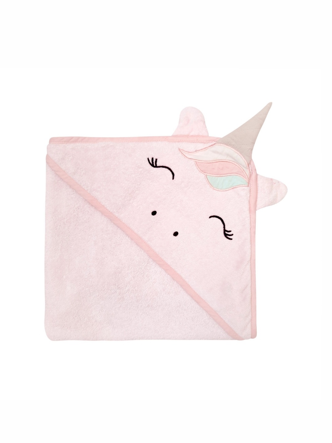 

Masilo Kids Pink & Blue Cotton 400 GSM Unicorn Hooded Bath Towel