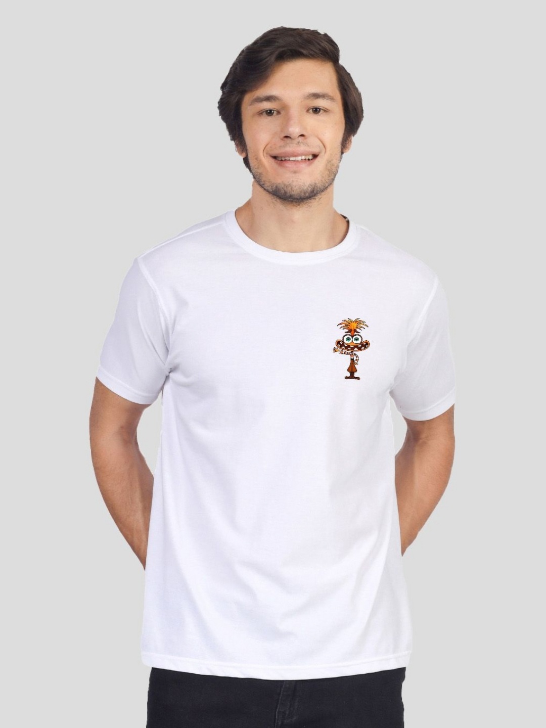 

Greylongg Men Printed Applique T-shirt, White