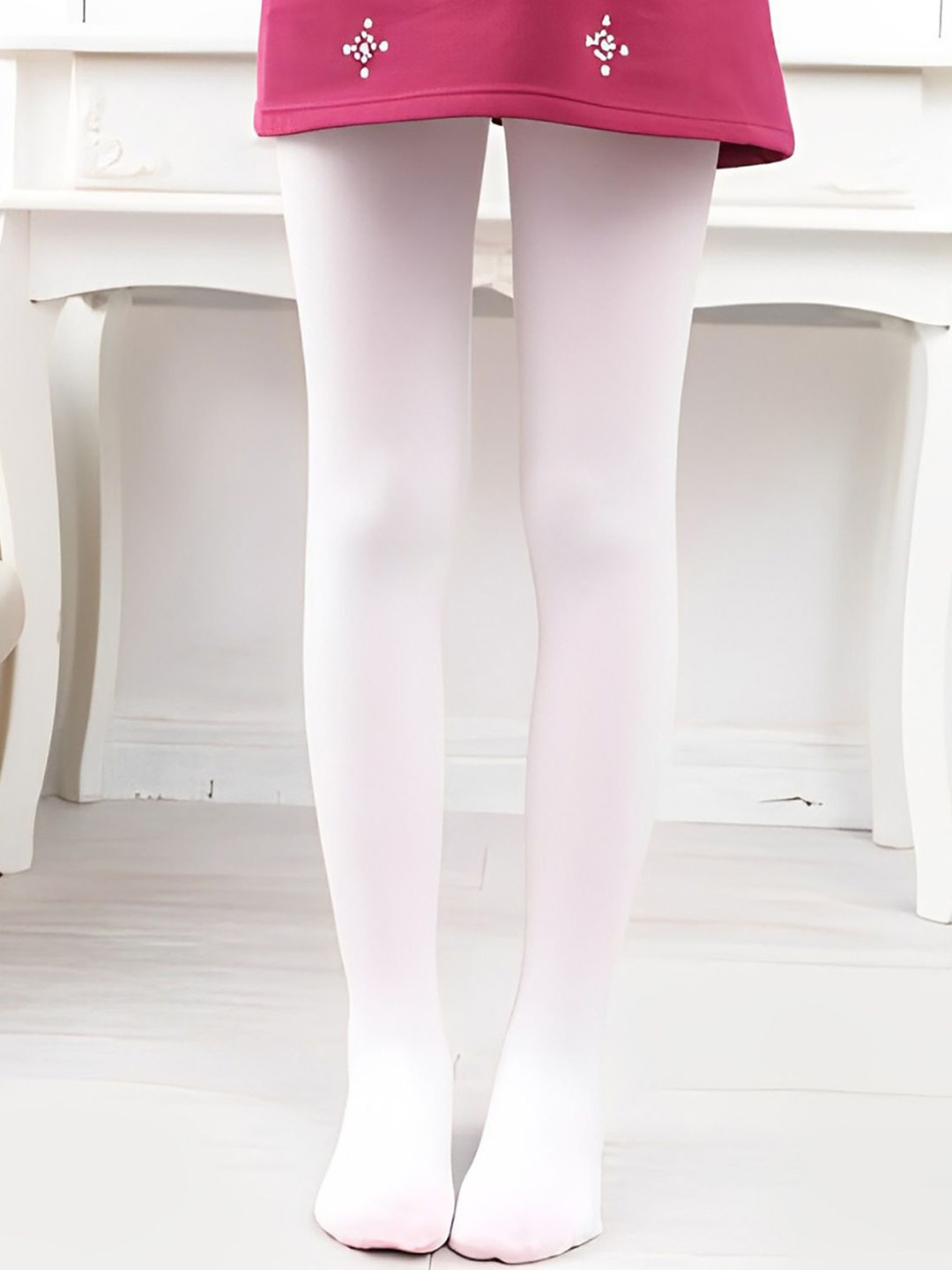 

SYGA Girls Dance Opaque Long Stockings, White