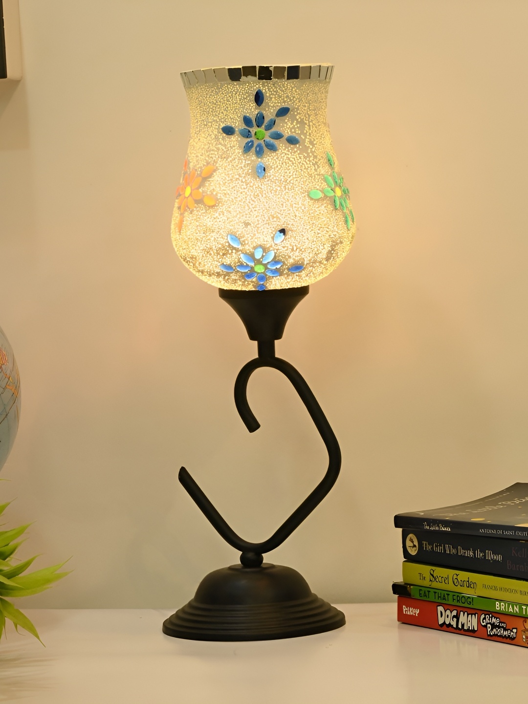 

Afast White Glass Traditional Bell Table Lamp with Adjustable Cord