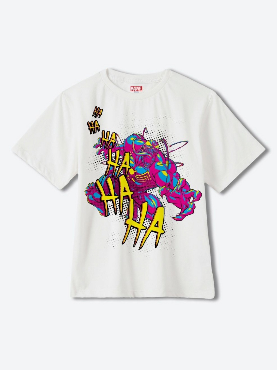 

YK Marvel Boys Printed Pure Cotton Applique T-shirt, White