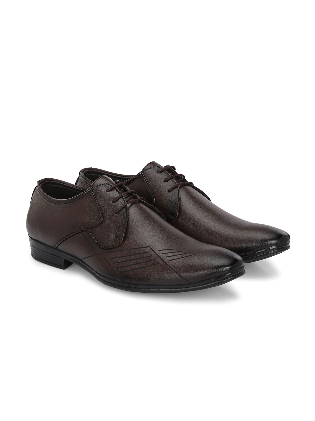 

Azzaro Black Men Formal Derbys Shoes, Brown