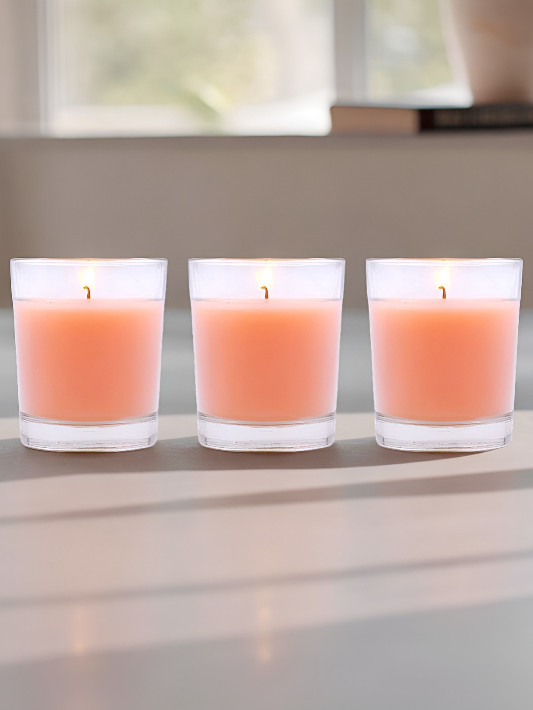 

HOSLEY Yellow 3 Pieces Scented Jar Candle