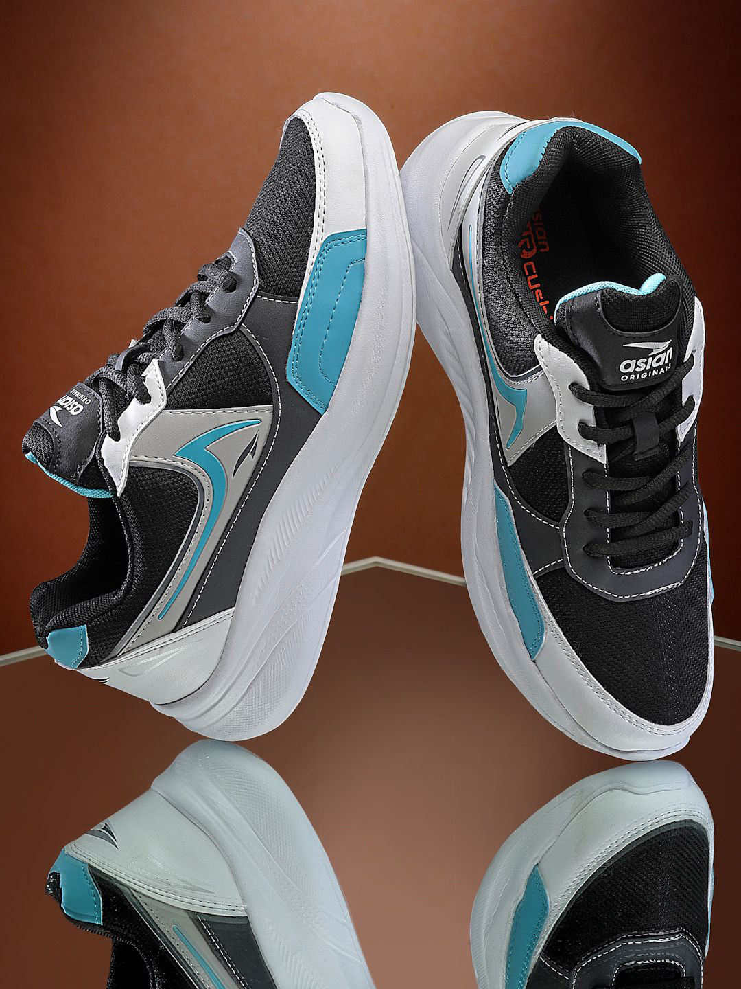 

ASIAN Men Colourblocked Sneakers, Grey
