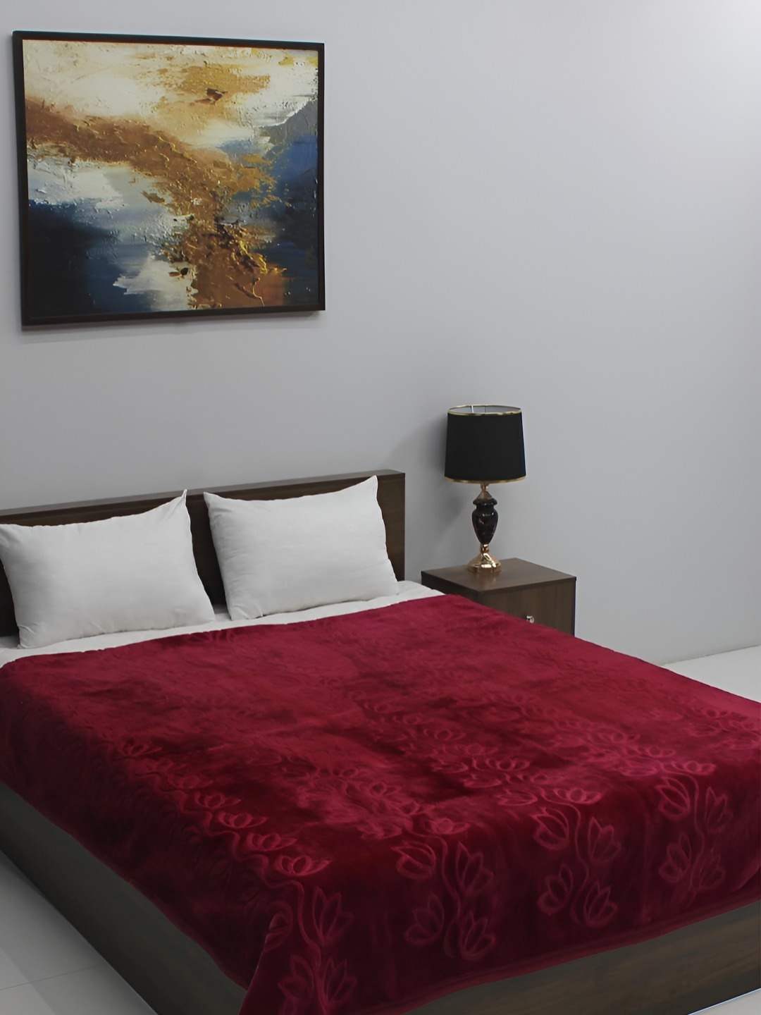 

tundwal's Pink Floral Mink Heavy Winter Single Bed Blanket