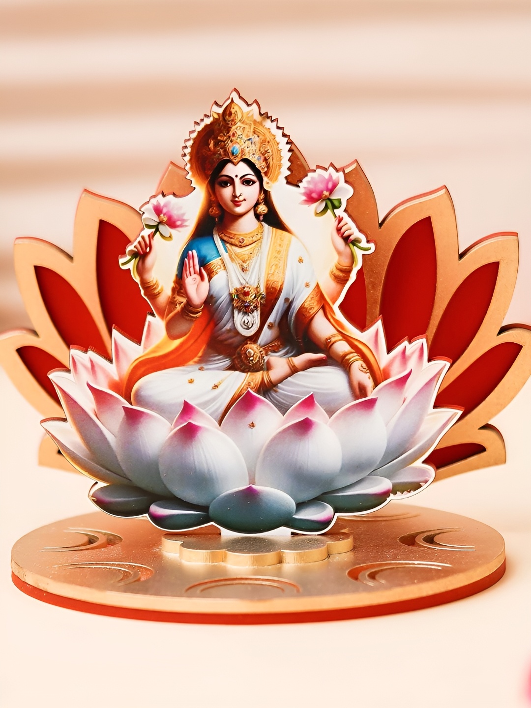 

eCraftIndia Red & White Religious Idol Showpiece