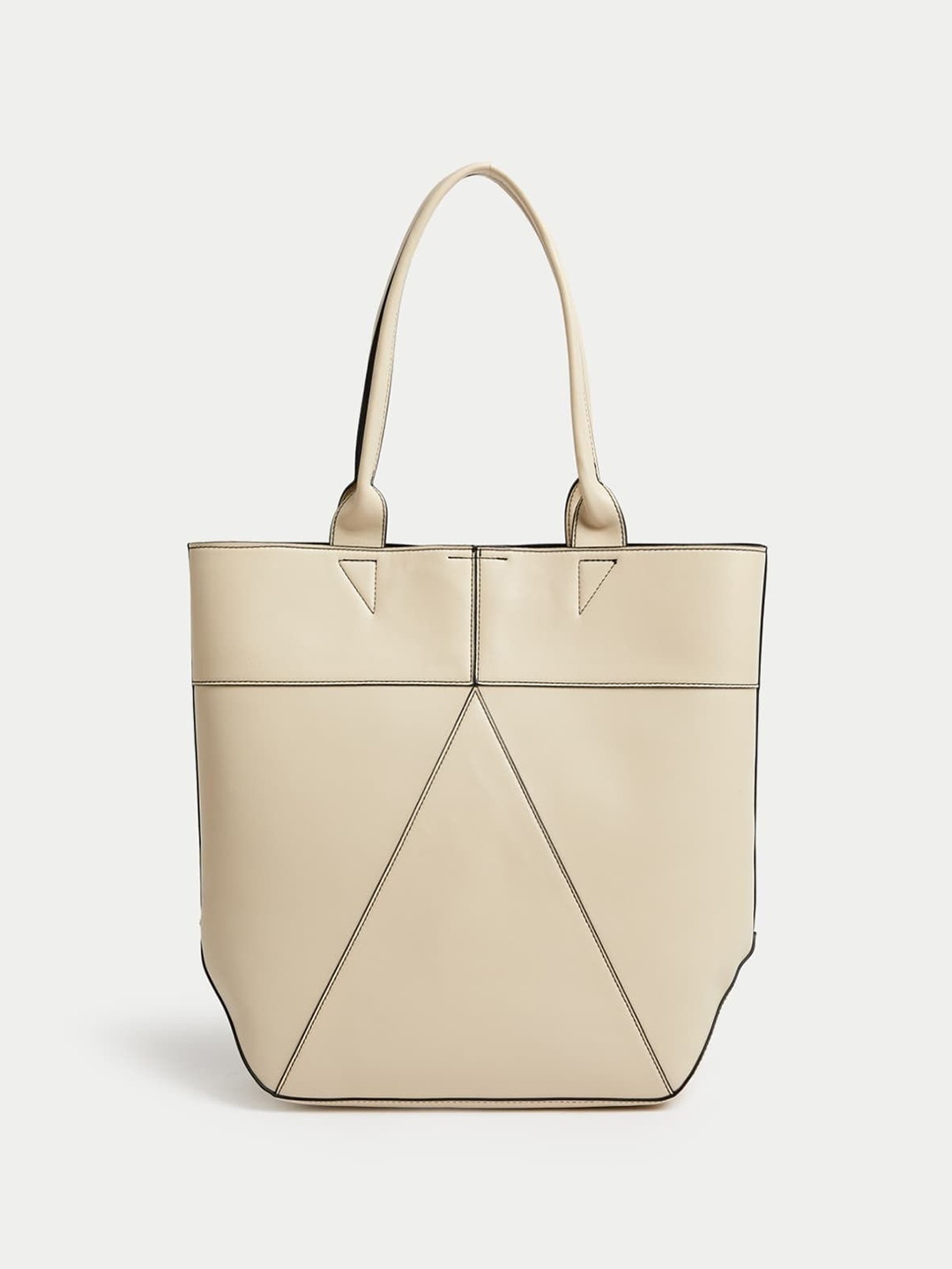

Marks & Spencer PU Oversized Shopper Tote Bag with Tasselled, Cream