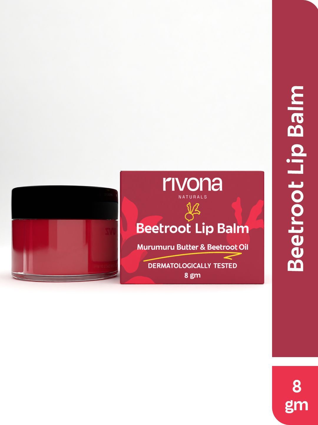 

Rivona Naturals Beetroot Lip Balm With Murumuru Butter-8gm, Red