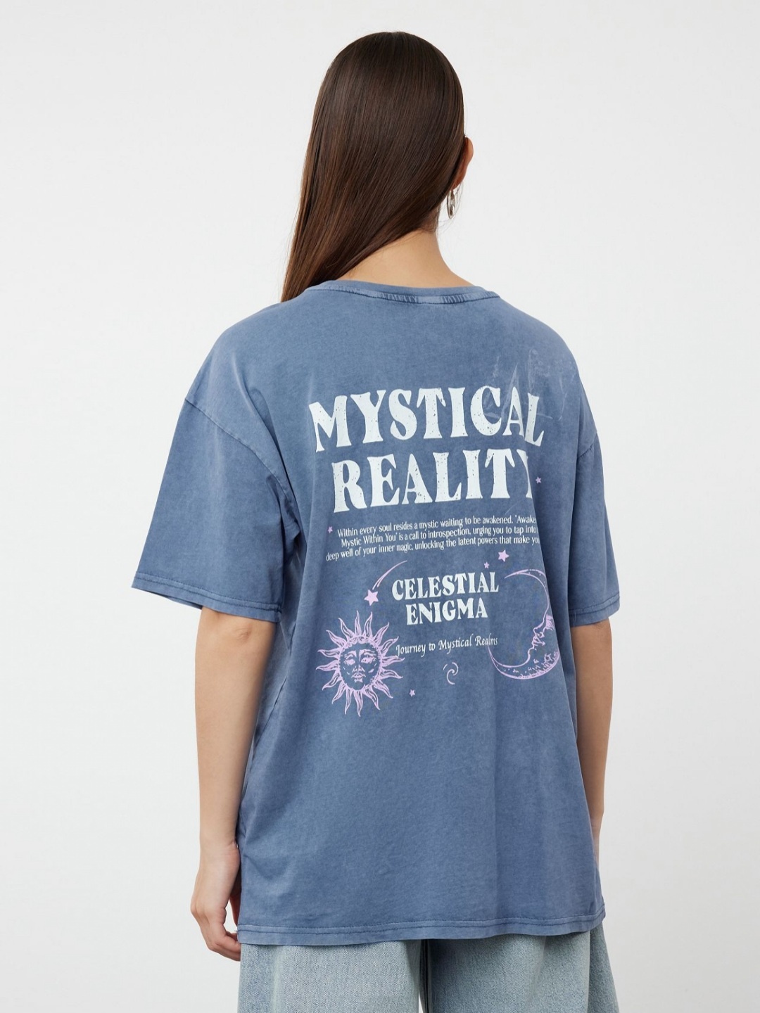 

Trendyol Women Typography Printed Applique T-shirt, Na