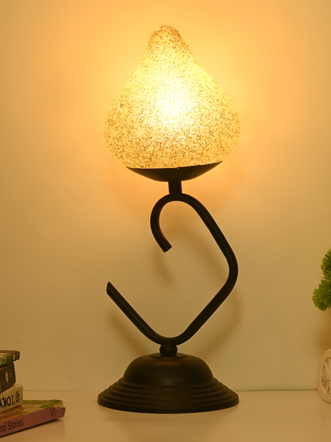 

Afast Gold Toned Glass Contemporary Table Lamp With Adjustable Cord