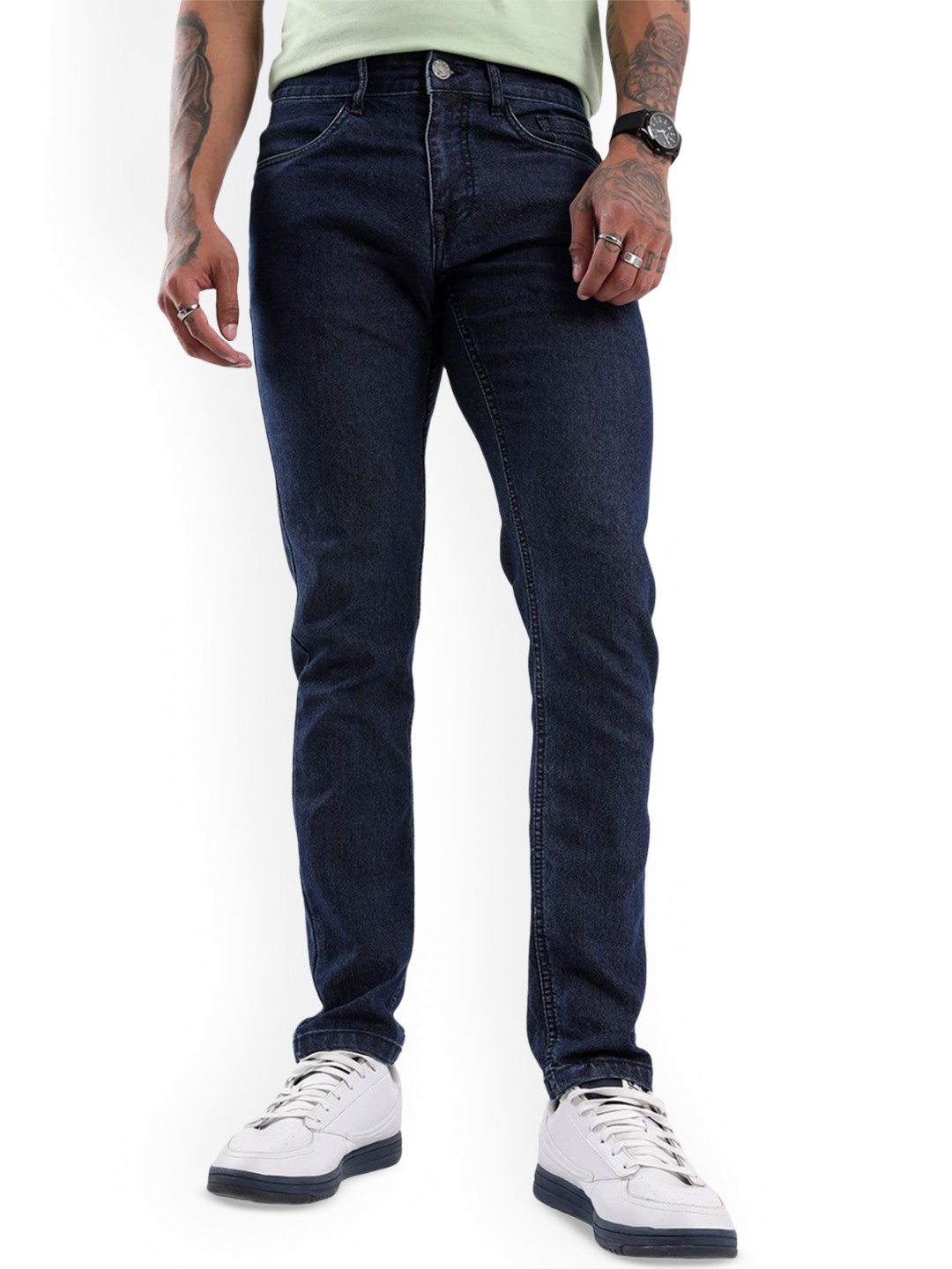 

WROGN Men Slim Fit Mid Rise Jeans, Blue