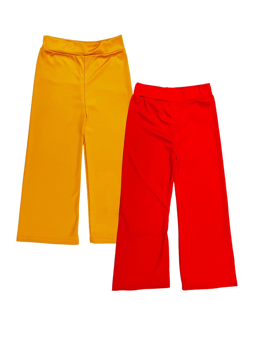 

BAESD Girls Pack of 2 Flared Knitted Palazzos, Mustard