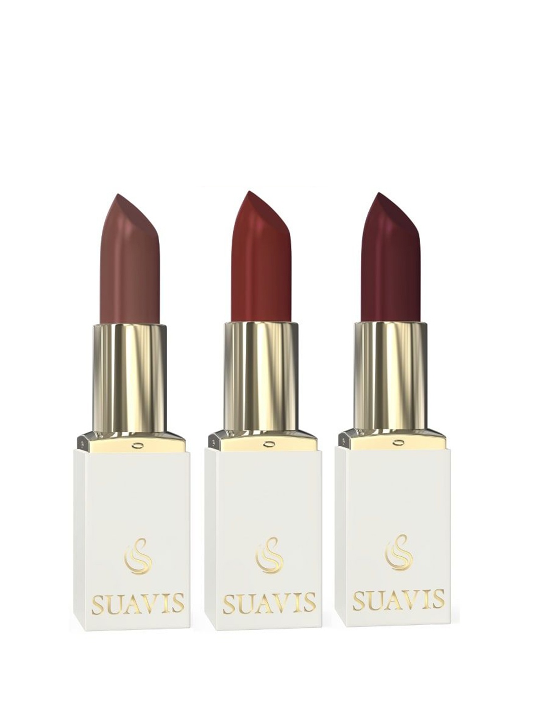 

SUAVIS Set Of 3 Infinitely Matte Long Lasting Lipstick - 8gm - 103, 106, 112, Brown