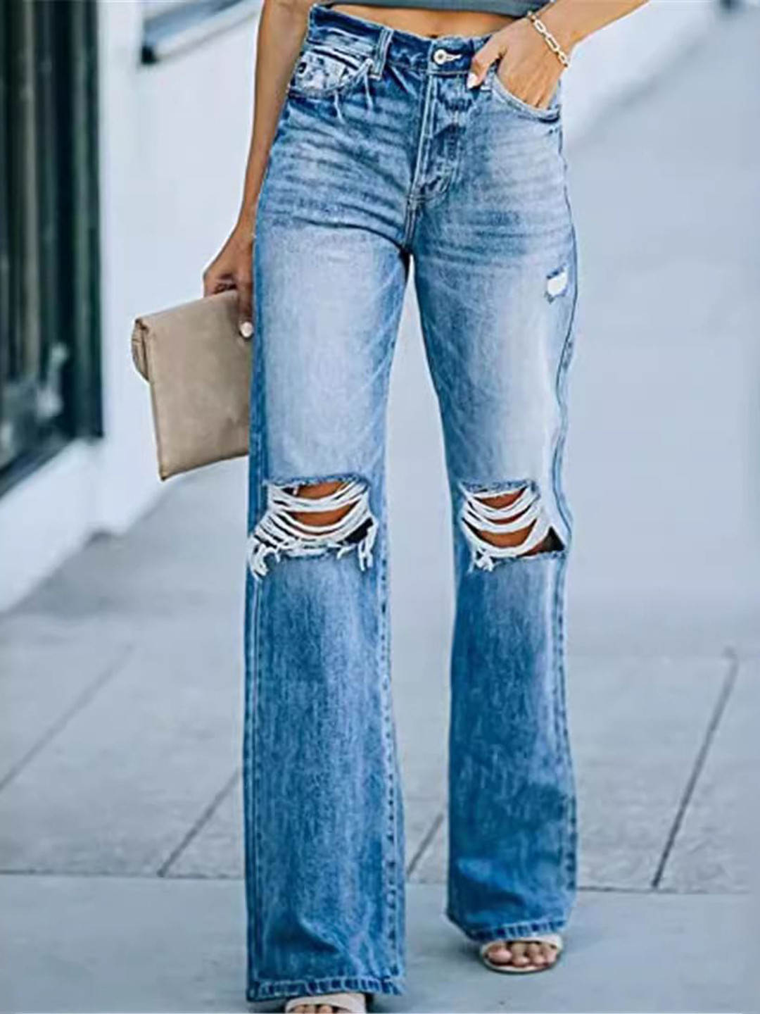 

StyleCast Women Slim Fit Mildly Distressed Heavy Fade Stretchable Jeans, Blue