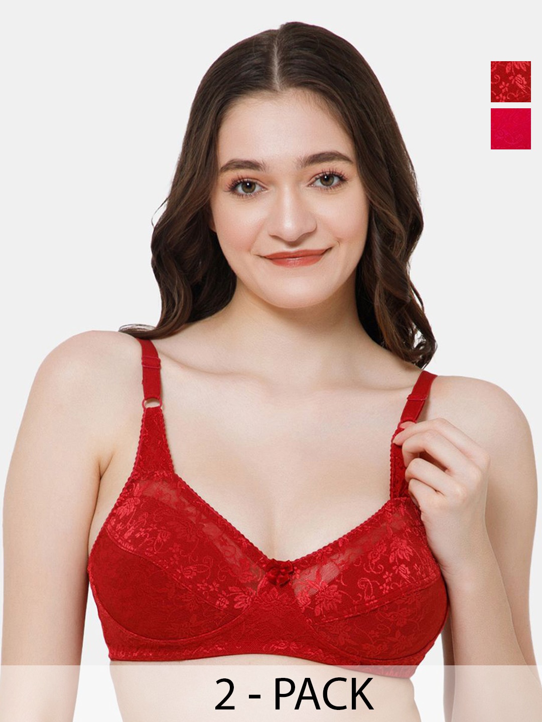 

Lady Lyka Floral Bra Medium Coverage, Fuchsia