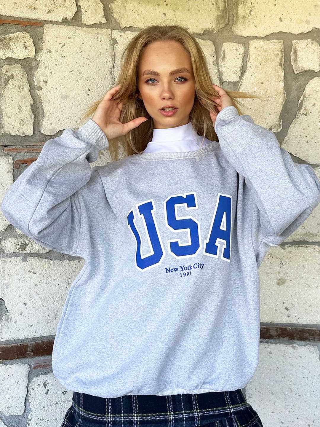 

Trend Alacati stili Women Printed Sweatshirt, Na