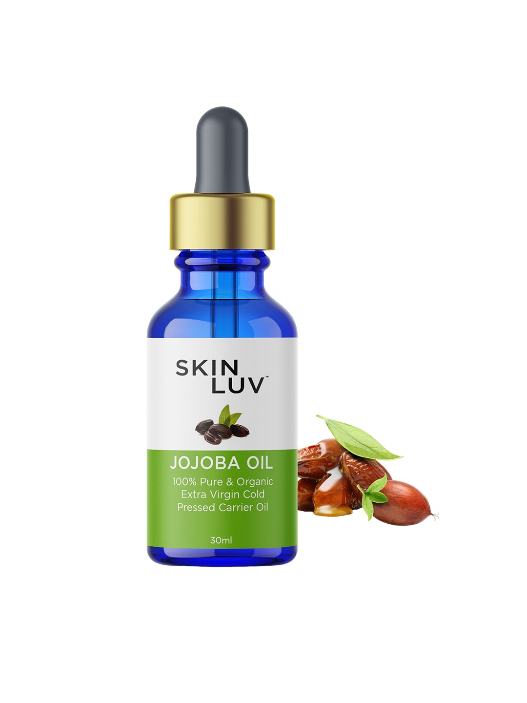 

SKINLUV 100% Pure Organic Cold Pressed Jojoba Oil 30ml, Nude