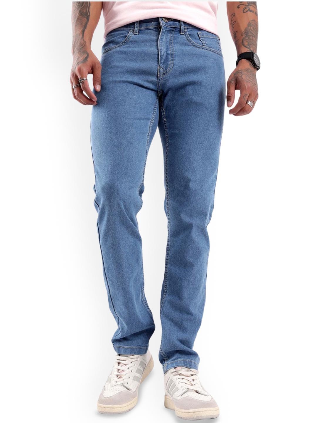 

WROGN Men Slim Fit Mid Rise Jeans, Blue