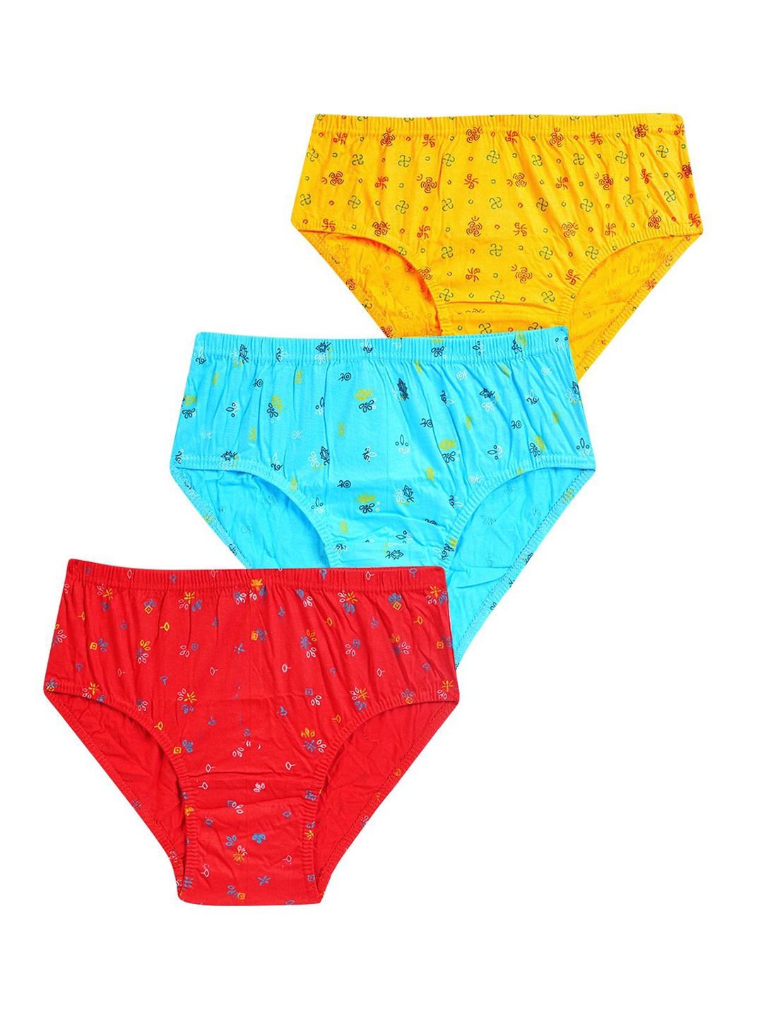 

YELLOWDELIGHT Pack Of 3 Printed Cotton Hipster BriefsYD 643 Kiruthika (g) lte Pantes 9, Red